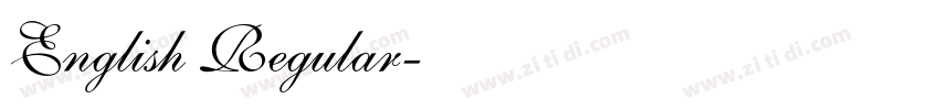 English Regular字体转换